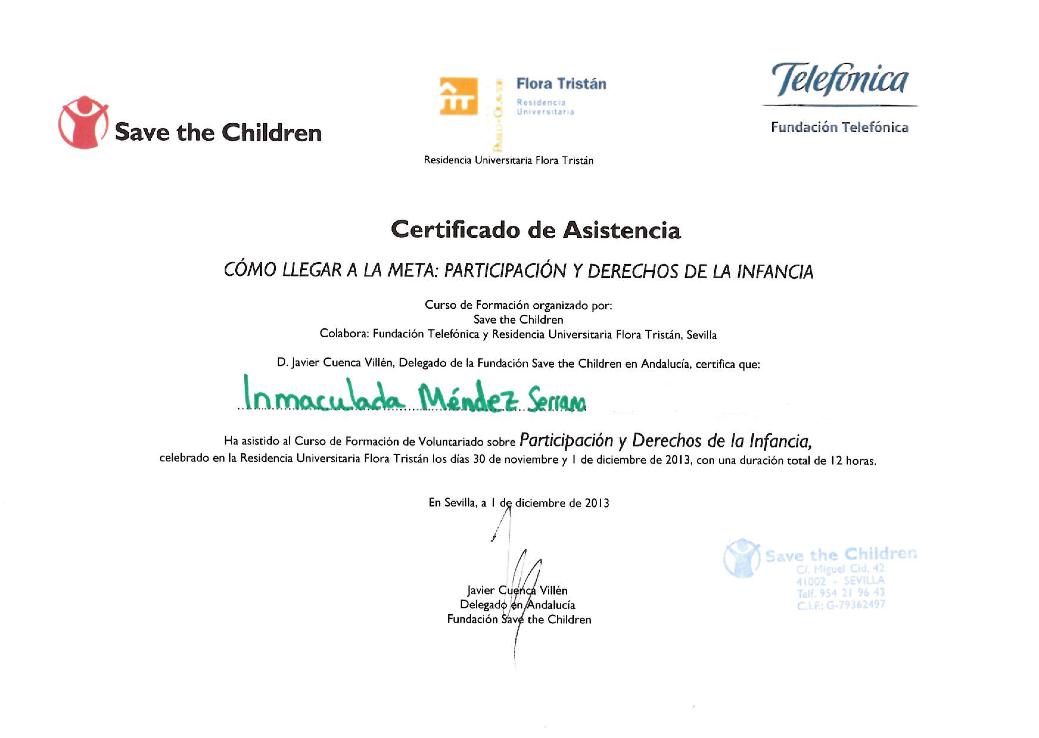 Derechos de la Infancia (Save The Children)
